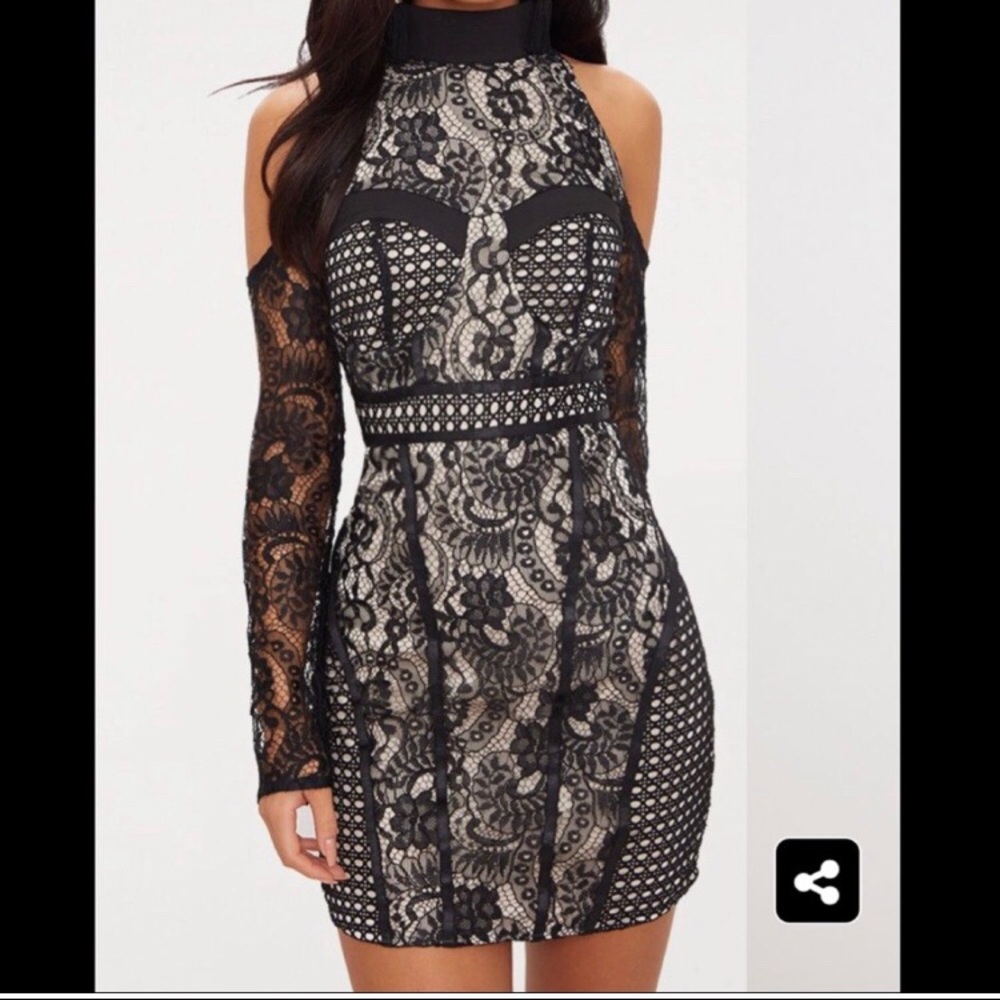 Black Lace Formal Dress - Picture 2 of 8